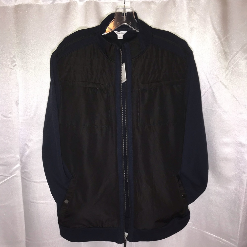 CALVIN KLEIN Men’s Jacket Large (Black/Blue) 🆕 - Picture 5 of 7